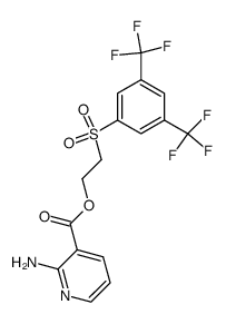 2-((3,5-bis(trifluoromethyl)phenyl)sulfonyl)ethyl 2-aminonicotinate结构式