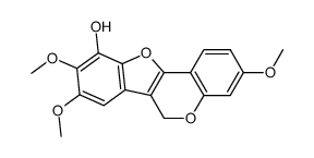 3,8,9-Trimethoxy-6H-benzofuro[3,2-c][1]benzopyran-10-ol结构式