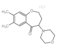 1-Benzoxepin-5(2H)-one,3,4-dihydro-7,8-dimethyl-4-(4-morpholinyl)-, hydrochloride (1:1)结构式