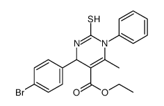 ethyl 6-(4-bromophenyl)-4-methyl-3-phenyl-2-sulfanylidene-1,6-dihydropyrimidine-5-carboxylate Structure