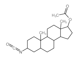 Isocyanicacid, 17b-hydroxy-5a-androstan-3a-yl ester, acetate(ester) (8CI) picture