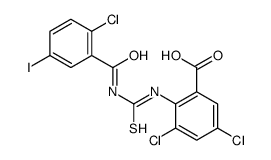 3,5-DICHLORO-2-[[[(2-CHLORO-5-IODOBENZOYL)AMINO]THIOXOMETHYL]AMINO]-BENZOIC ACID picture