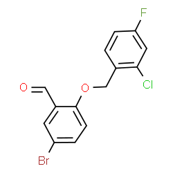 5-bromo-2-[(2-chloro-4-fluorophenyl)methoxy]benzaldehyde结构式