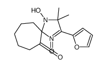 3-(furan-2-yl)-1-hydroxy-2,2-dimethyl-4-oxido-1-aza-4-azoniaspiro[4.6]undec-3-en-6-one Structure