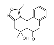 1-[4-(2-fluorophenyl)-6-hydroxy-3,6-dimethyl-5,7-dihydro-4H-2,1-benzoxazol-5-yl]ethanone Structure