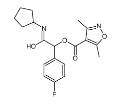 4-Isoxazolecarboxylicacid,3,5-dimethyl-,2-(cyclopentylamino)-1-(4-fluorophenyl)-2-oxoethylester(9CI) Structure