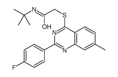 Acetamide, N-(1,1-dimethylethyl)-2-[[2-(4-fluorophenyl)-7-methyl-4-quinazolinyl]thio]- (9CI) structure