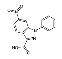 6-nitro-1-phenylindazole-3-carboxylic acid结构式