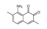 1,2-Naphthalenedione, 8-amino-3,7-dimethyl- (9CI) structure