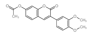 [3-(3,4-dimethoxyphenyl)-2-oxo-chromen-7-yl] acetate structure