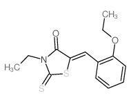 5-[(2-ethoxyphenyl)methylidene]-3-ethyl-2-sulfanylidene-thiazolidin-4-one结构式