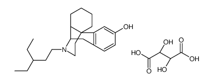 Morphinan-3-ol,17-(3-ethylpentyl)-,tartrate,(-)结构式