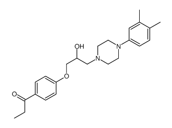 1-[4-[3-[4-(3,4-Dimethylphenyl)-1-piperazinyl]-2-hydroxypropoxy]phenyl]-1-propanone结构式