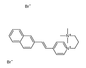 trimethyl-[3-[4-[(E)-2-naphthalen-2-ylethenyl]pyridin-1-ium-1-yl]propyl]azanium,dibromide结构式