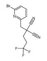 2-[(6-bromopyridin-2-yl)methyl]-2-(3,3,3-trifluoropropyl)propanedinitrile Structure