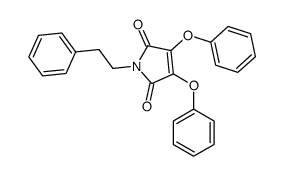 3,4-diphenoxy-1-(2-phenylethyl)pyrrole-2,5-dione结构式