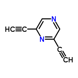 Pyrazine, 2,6-diethynyl- (9CI) structure