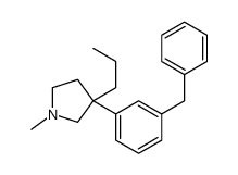 3-(m-Benzylphenyl)-1-methyl-3-propylpyrrolidine结构式