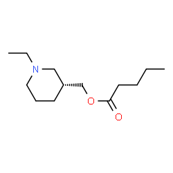 Pentanoic acid, [(3R)-1-ethyl-3-piperidinyl]methyl ester (9CI)结构式