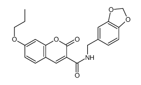 N-(1,3-benzodioxol-5-ylmethyl)-2-oxo-7-propoxychromene-3-carboxamide Structure