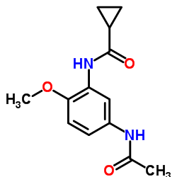 Cyclopropanecarboxamide, N-[5-(acetylamino)-2-methoxyphenyl]- (9CI)结构式