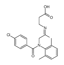 3-[[2-[(4-chlorobenzoyl)-(2,6-dimethylphenyl)amino]acetyl]amino]propan oic acid结构式