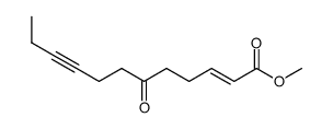 Methyl 6-oxo-2(E)-dodecen-9-ynoate Structure