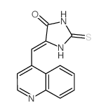 5-(quinolin-4-ylmethylidene)-2-sulfanylidene-imidazolidin-4-one结构式