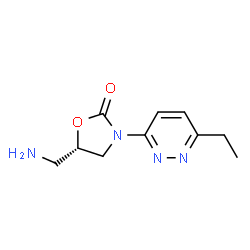 2-Oxazolidinone,5-(aminomethyl)-3-(6-ethyl-3-pyridazinyl)-,(S)-(9CI)结构式