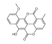 6-hydroxy-10-methoxy-1-methylbenzo[h]chromeno[5,4,3-cde]chromene-5,12-dione Structure