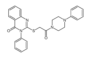 Piperazine, 1-(((3,4-dihydro-4-oxo-3-phenyl-2-quinazolinyl)thio)acetyl )-4-phenyl- picture