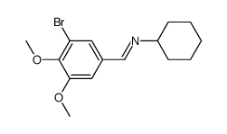 1-(3-bromo-4,5-dimethoxyphenyl)-N-cyclohexylmethanimine结构式