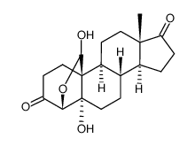 4β,5-dihydroxy-5α-androstane-3,17,19-trione 4,19-hemiacetal Structure