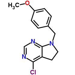 4-Chloro-7-(4-methoxybenzyl)-6,7-dihydro-5H-pyrrolo[2,3-d]pyrimidine Structure