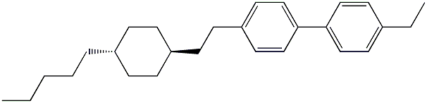 4-乙基-4'-[2-(反式-4-戊基环己基)乙基]-1,1'-联苯结构式