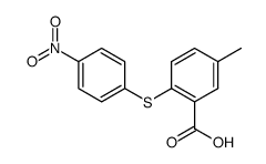 5-methyl-2-(4-nitro-phenylsulfanyl)-benzoic acid结构式