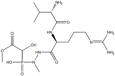 Nα-L-Valyl-L-arginine 2-[hydroxy(1-hydroxy-2-methoxy-2-oxoethyl)phosphinyl]-2-methyl hydrazide结构式