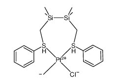 [PtCl(CH3)((PhSCH2)2Si2Me4)] Structure