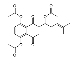 2-(1-acetoxy-4-methyl-3-pentenyl)-5,8-diacetoxy-1,4-naphthoquinone结构式