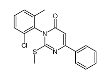 3-(6-chloro-2-methylphenyl)-2-methylthio-6-phenyl-4(3H)-pyrimidinones结构式