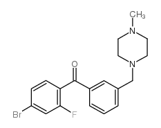 4-BROMO-2-FLUORO-3'-(4-METHYLPIPERAZINOMETHYL) BENZOPHENONE Structure