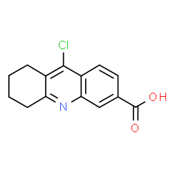 9-chloro-5,6,7,8-tetrahydroacridine-3-carboxylic acid structure