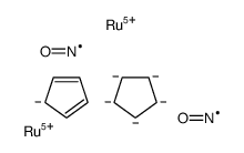 cyclopenta-1,3-diene,cyclopentane,nitric oxide,ruthenium(5+) Structure