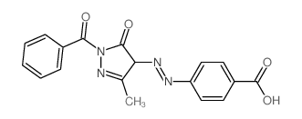 Benzoic acid,4-[2-(1-benzoyl-4,5-dihydro-3-methyl-5-oxo-1H-pyrazol-4-yl)diazenyl]- picture