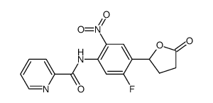 N-(5-fluoro-2-nitro-4-(5-oxotetrahydrofuran-2-yl)phenyl)pyridine-2-carboxamide结构式