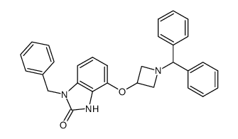 4-(1-benzhydryl-azetidin-3-yloxy)-1-benzyl-1,3-dihydro-benzoimidazol-2-one Structure