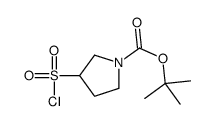 3-(氯磺酰基)吡咯烷-1-羧酸叔丁酯结构式