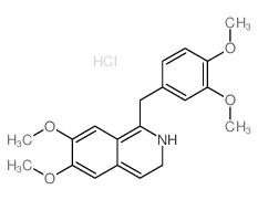 Isoquinoline,1-[(3,4-dimethoxyphenyl)methyl]-2,3-dihydro-6,7-dimethoxy-, hydrochloride (1:1) picture