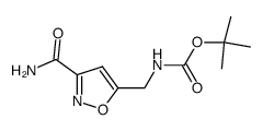 Tert-butyl N-[(3-carbamoyl-1,2-oxazol-5-yl)methyl]carbamate结构式
