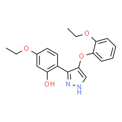 5-Ethoxy-2-[4-(2-ethoxyphenoxy)-1H-pyrazol-3-yl]phenol structure